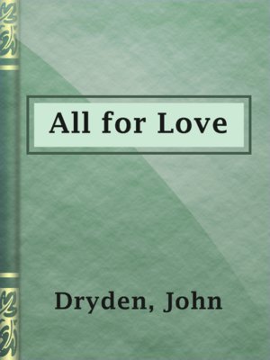cover image of All for Love